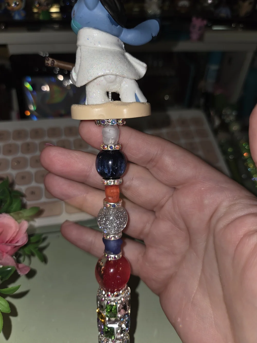 Hand Crafted Stitch Elvis Beaded Pen